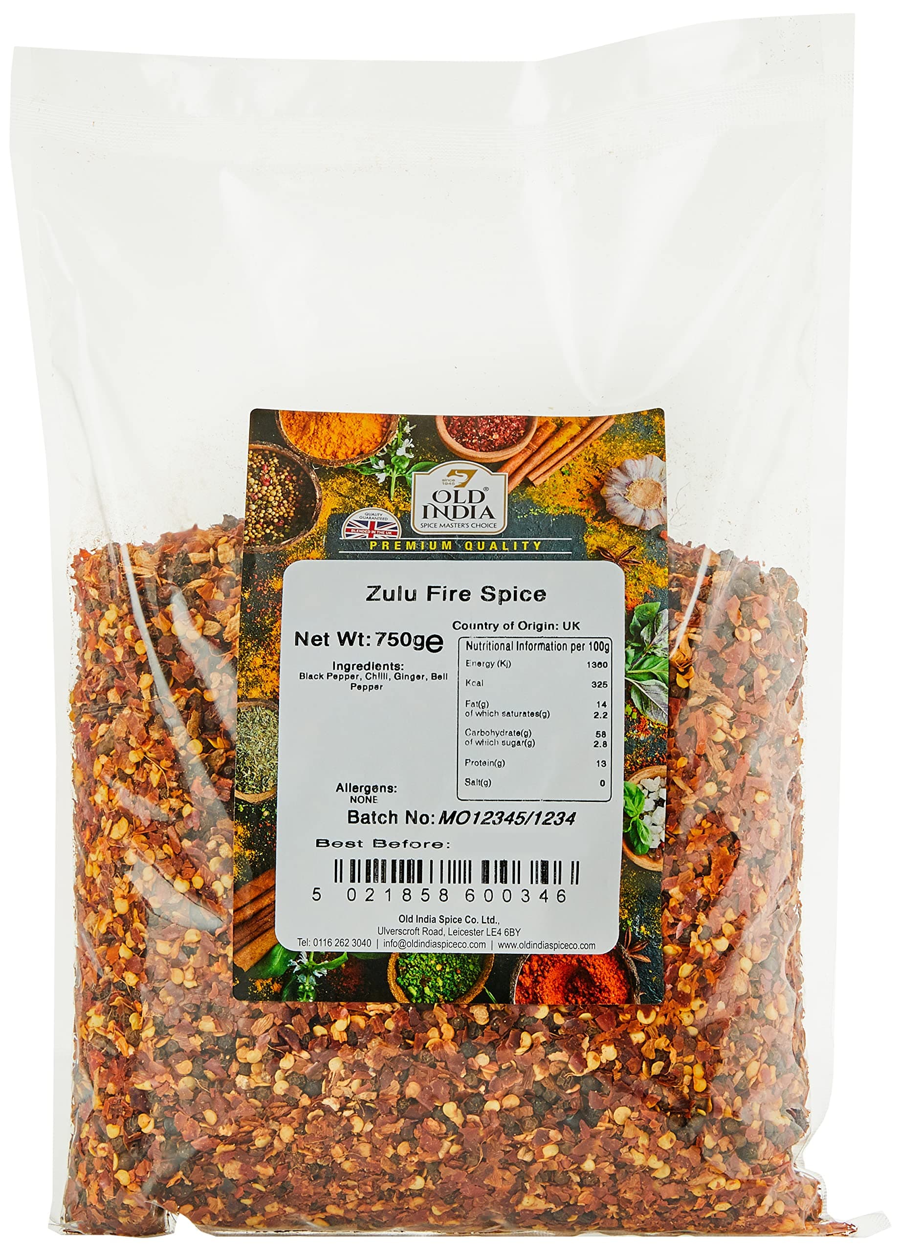 Old IndiaZulu Fire Spice 750g