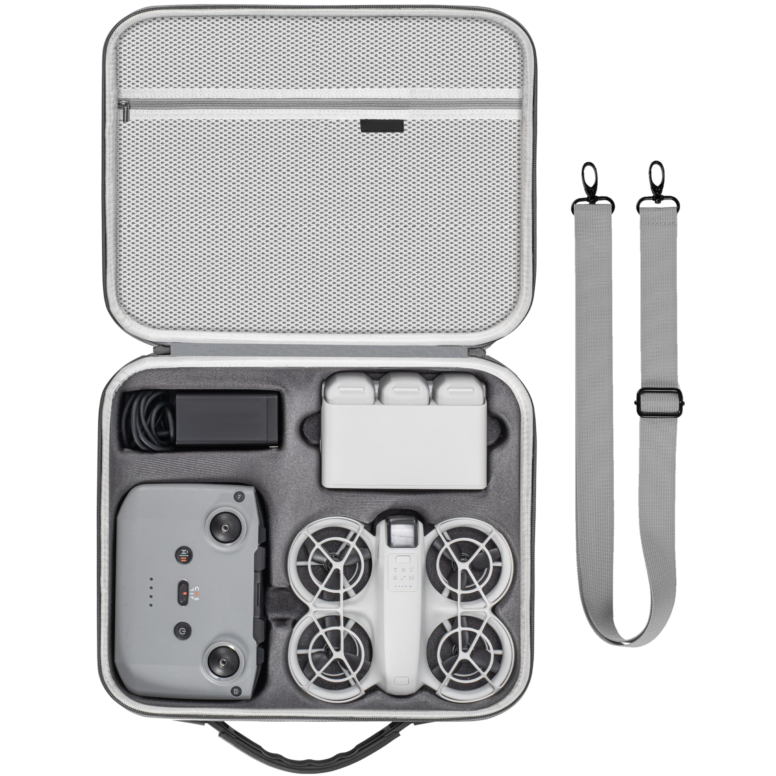 Carrying Case for DJI Neo, Waterproof Hard Shell Case Shoulder Bag, Compatible with DJI Neo Fly More Combo Accessories, RC-N3/N2 Remote Controller, Neo Intelligent Flight Battery, Charging Hub