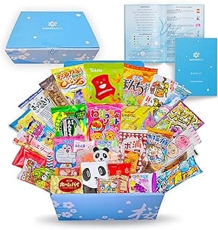 Sakura Box Japanese Candy & Snacks 40 Piece Dagashi Set Food Gift