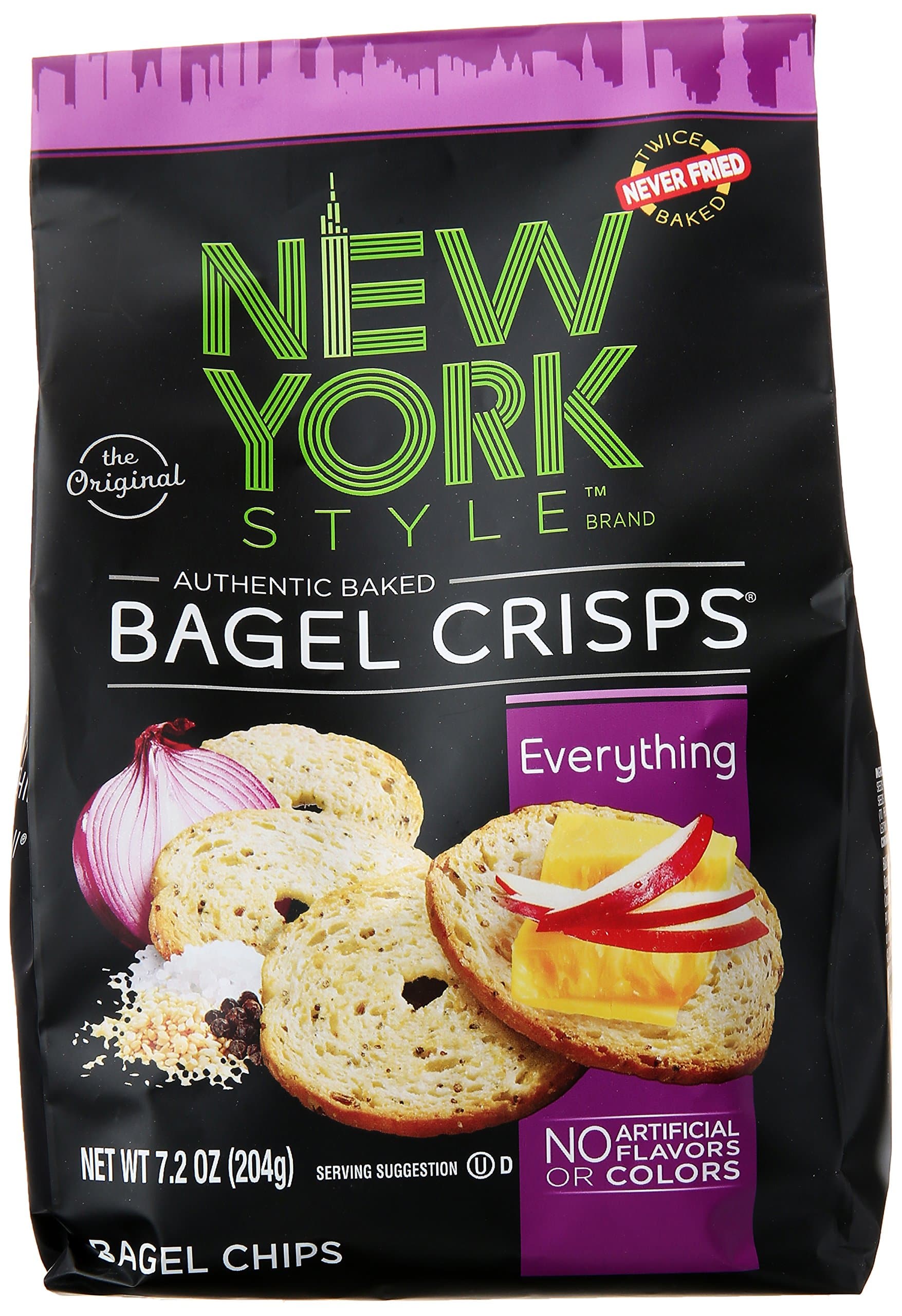 New York Style Bagel Crisps, Everything, 7.2 oz