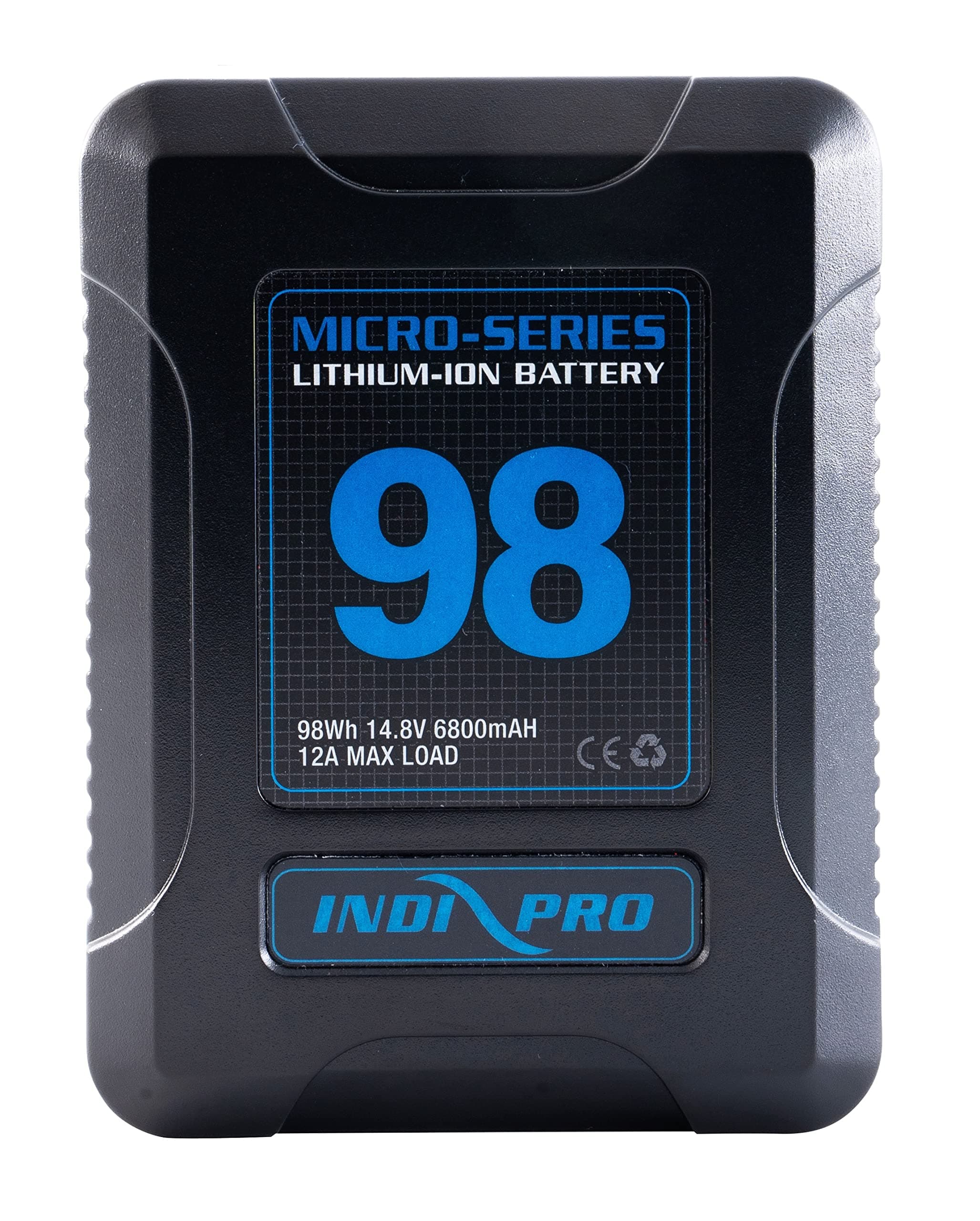 IndiPRO Micro Series 98Wh V-Mount Lithium-Ion Battery - Compact, High-Capacity Power for Professional Cameras and Equipment