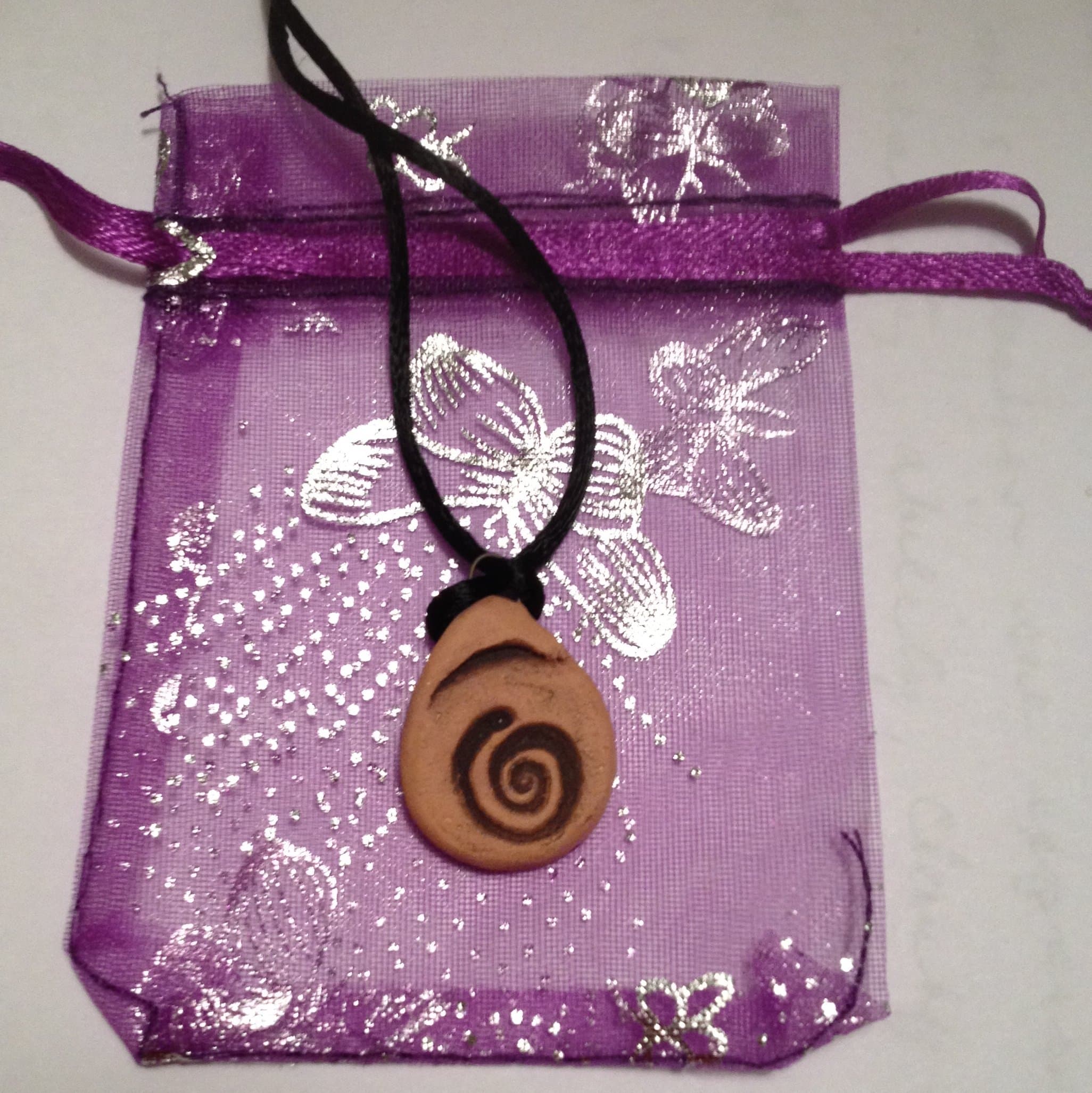 Terra Cotta Mini Spiral Aromatherapy Necklace