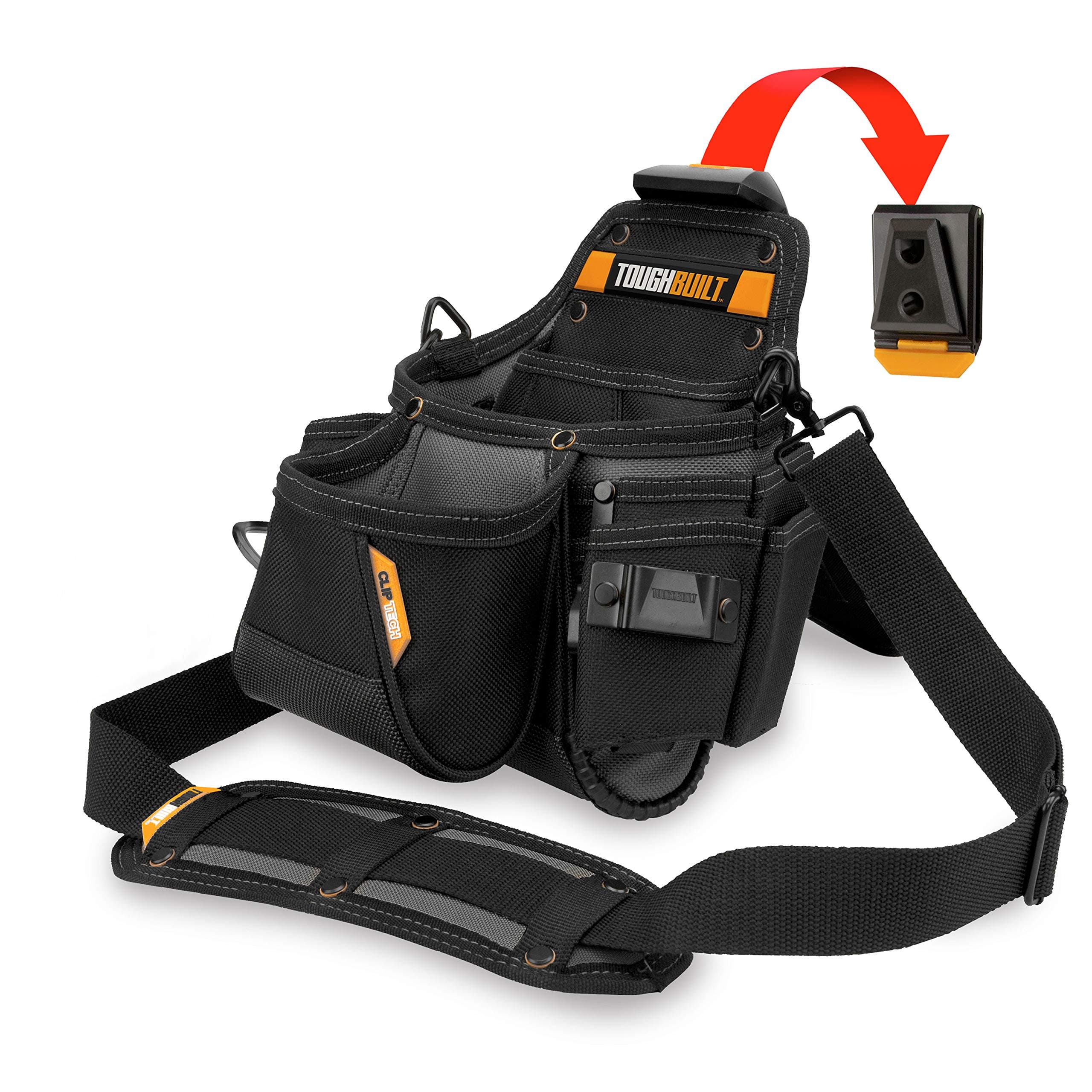 ToughBuilt - Plumber ClipTech ™ Pouch + Hub with Shoulder Strap (14 Pockets/Loops) - (TB-CT-113)