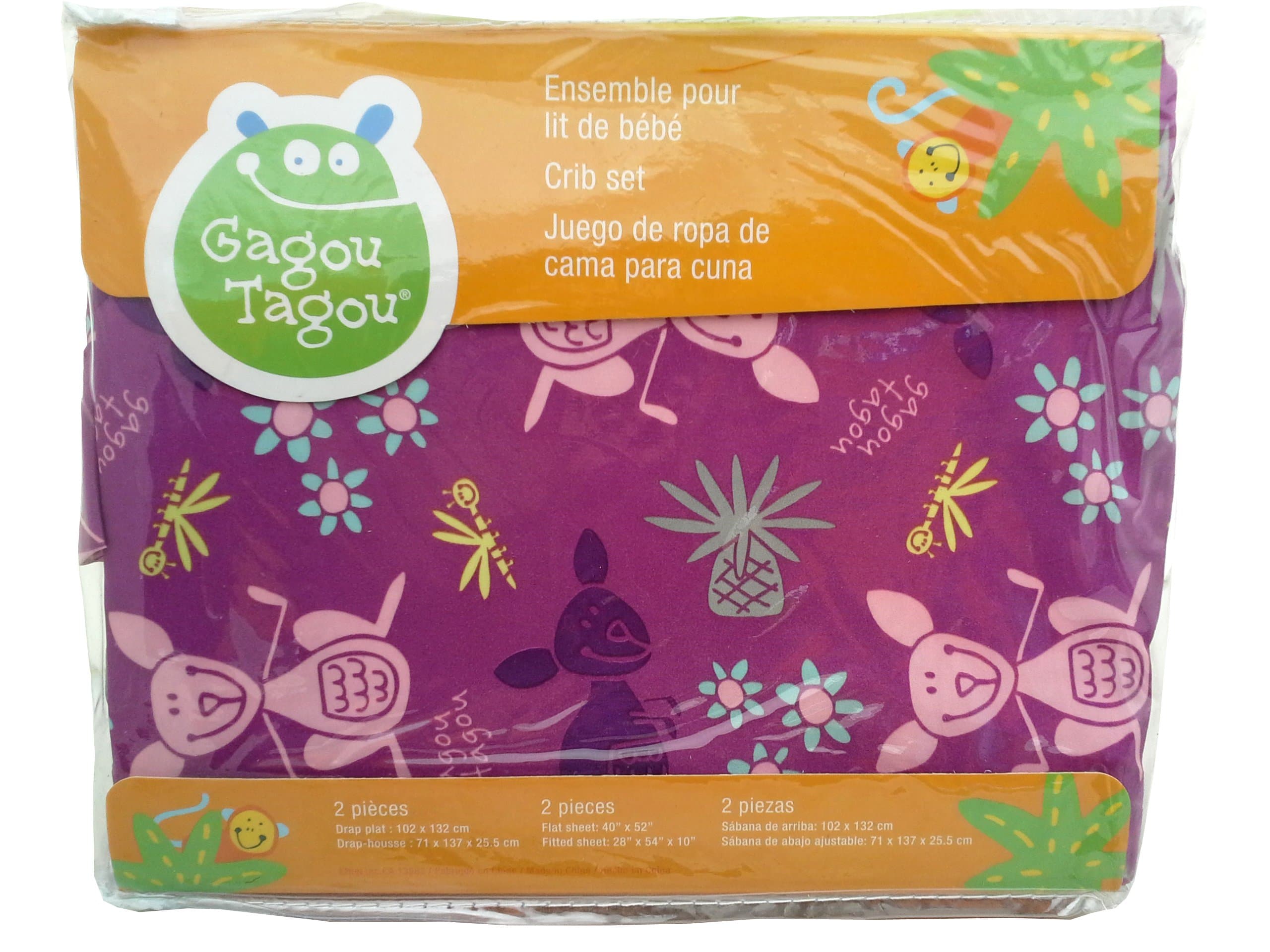 Gagou Tagou 2 Piece Crib Set - Lavender