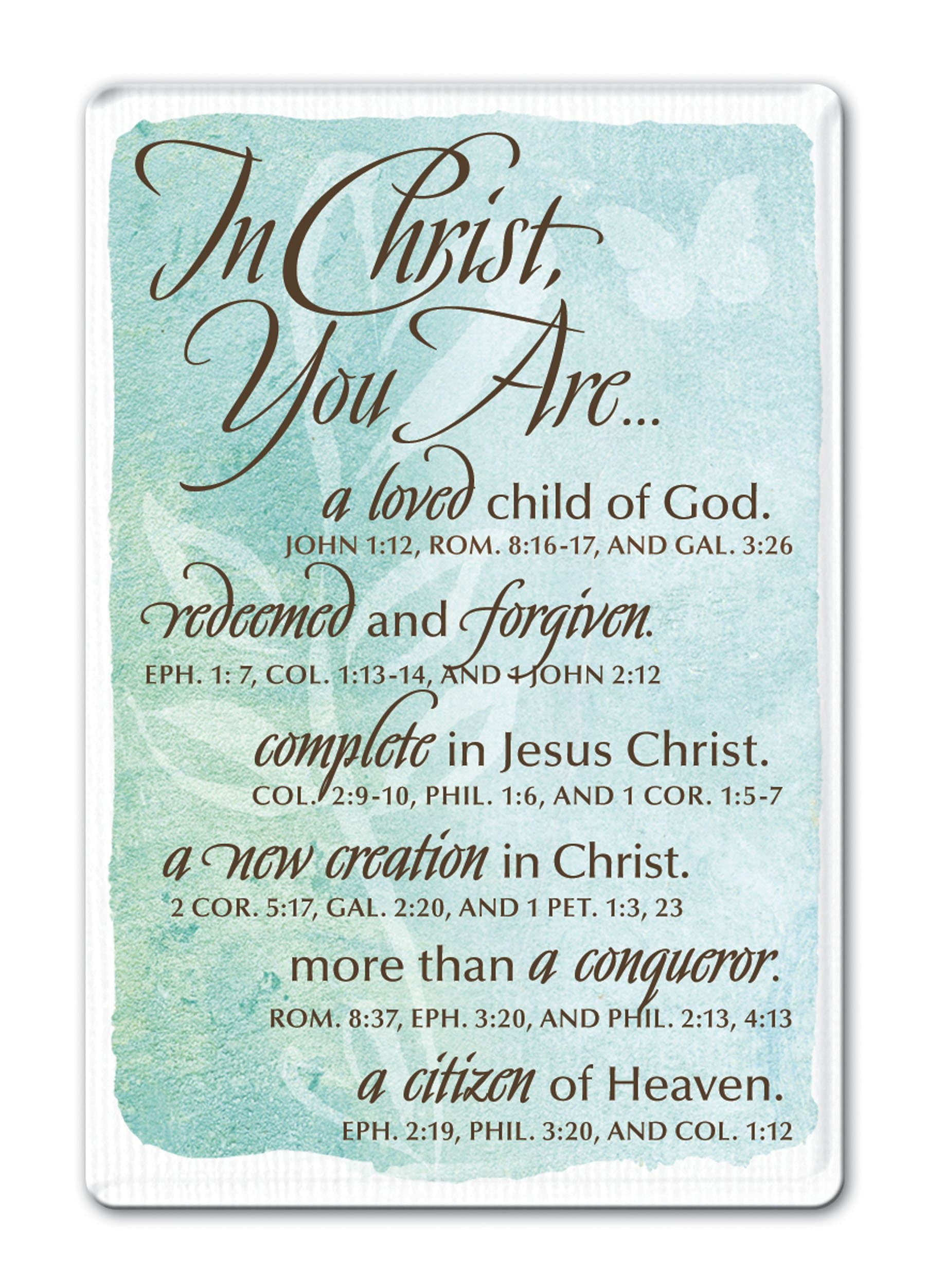 LCP Gifts In Christ Magnet Various scriptures From In Christ-Women Collection