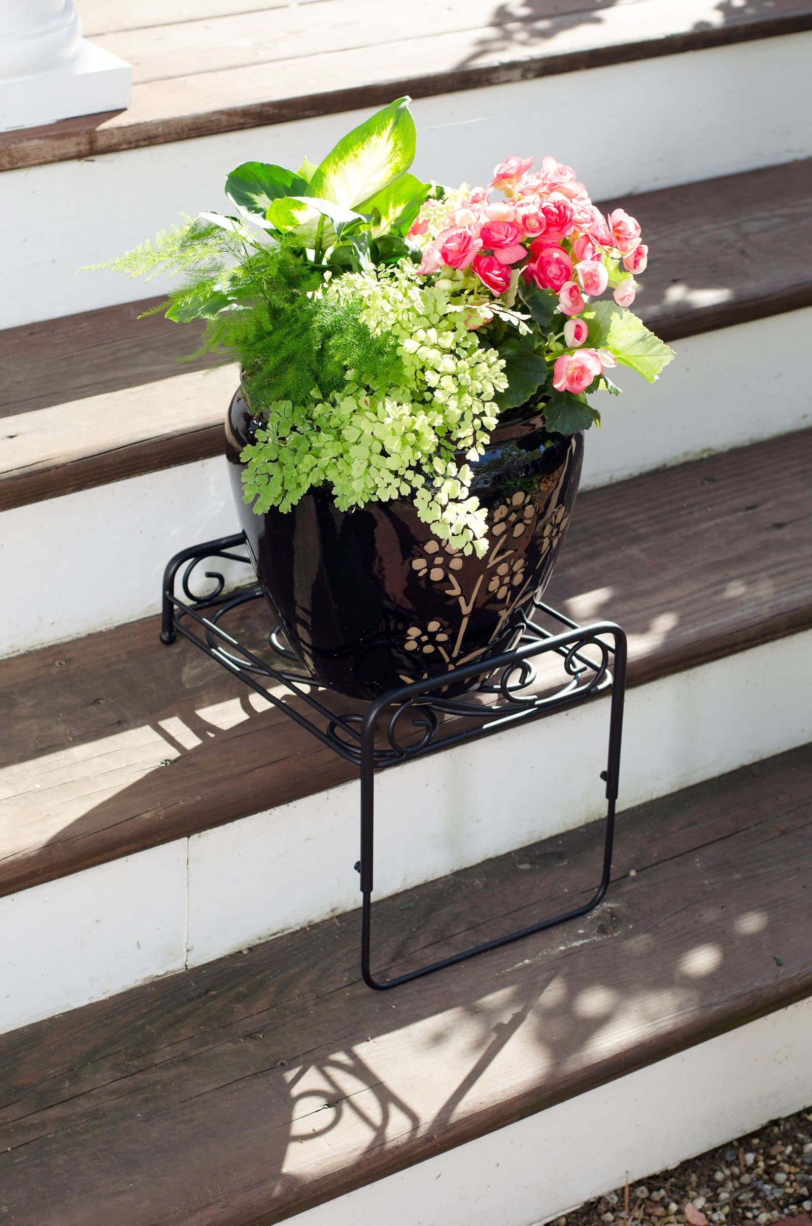 PS512BK Step Plant Stand, Large, Black