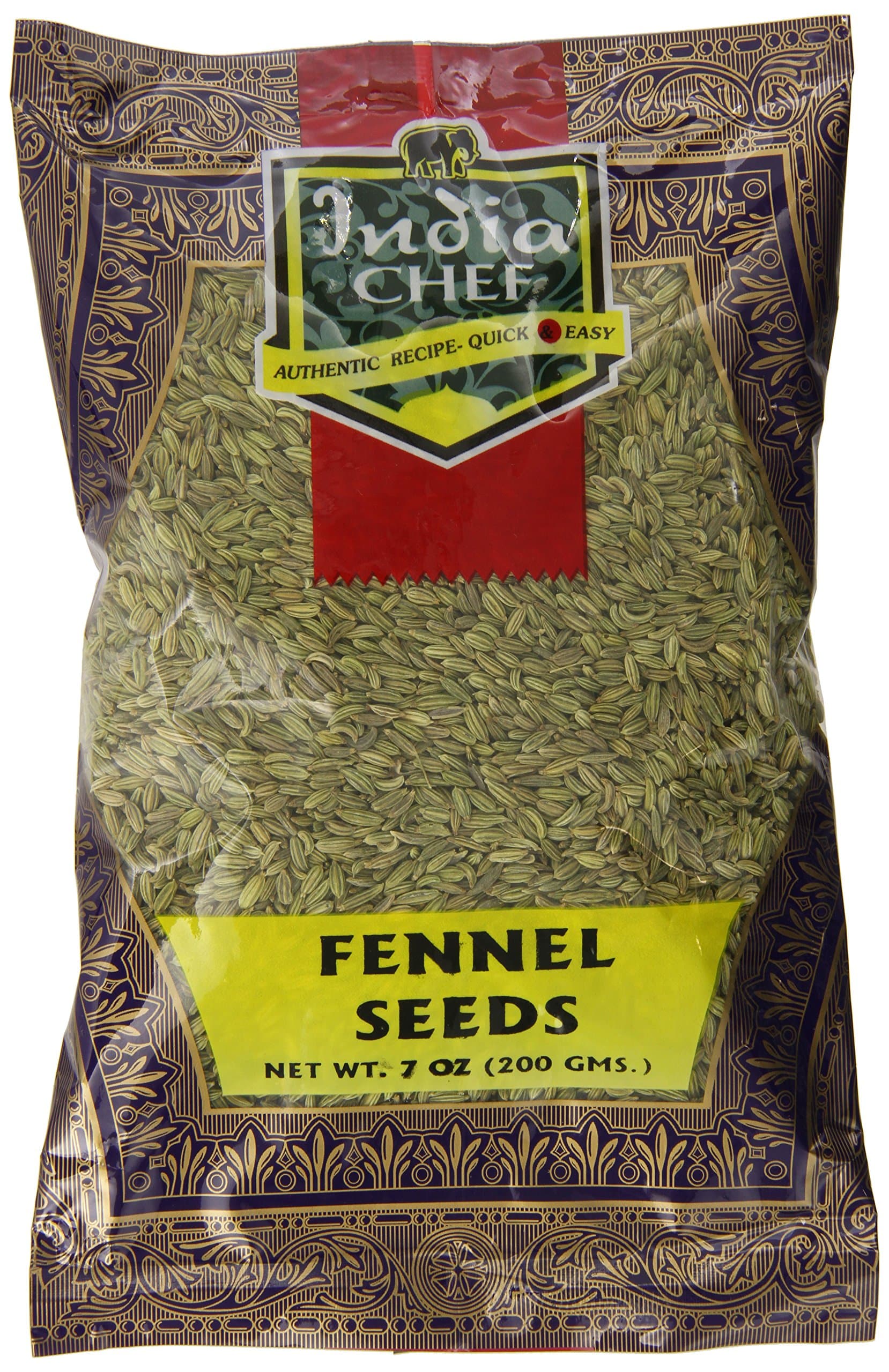 India Chef Fennel Seed, 7 Ounce