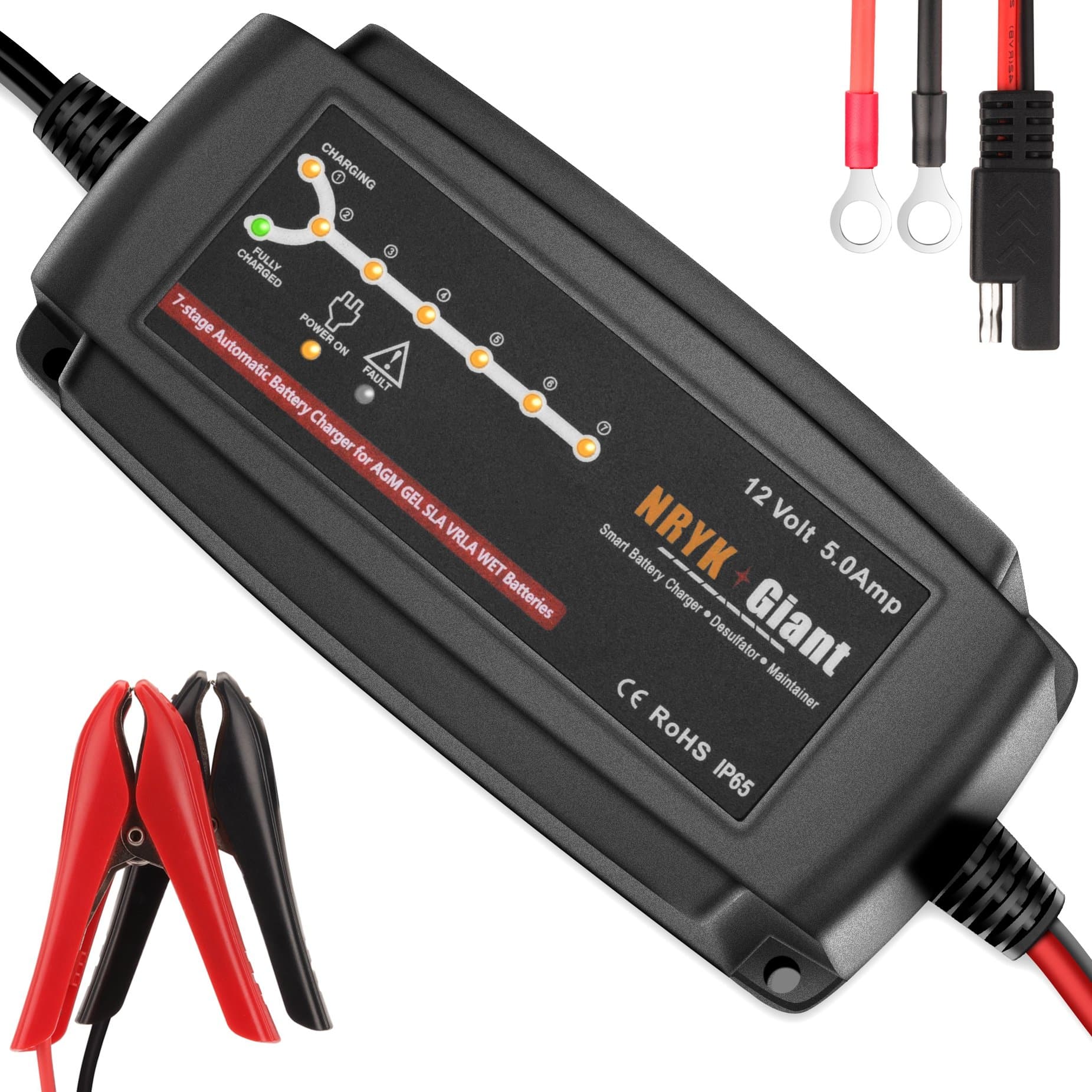 12 Volt 5 Amp 7-stage Car Battery Charger