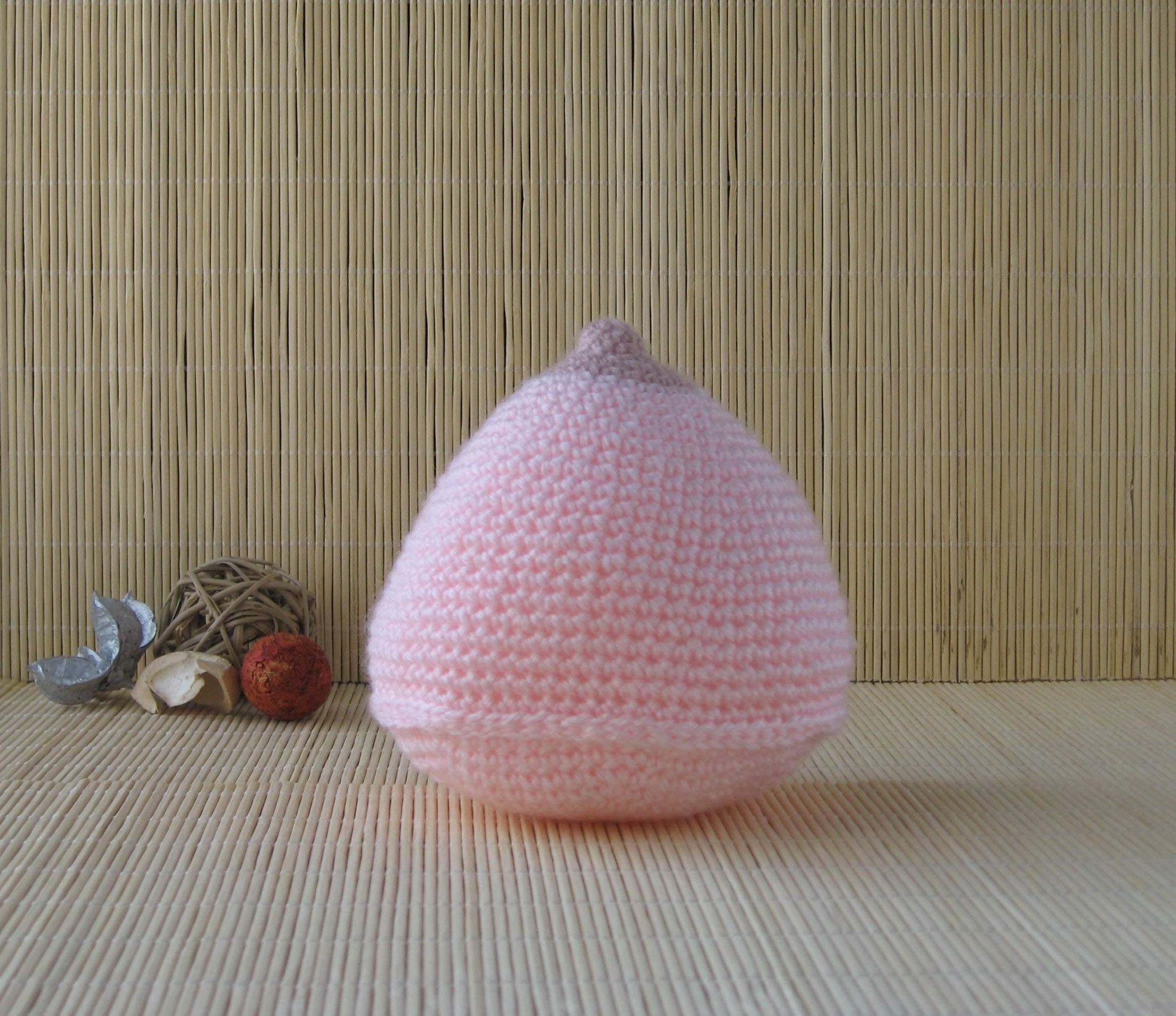 Handmade Pink or Peach Crochet Breast