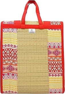 Home Tex Life Kora Grass Cushion Sleep Healthy, Easy Portable and Folding Mat (Deep West,2.5 X 6 Ft,15 Mm Thickness)