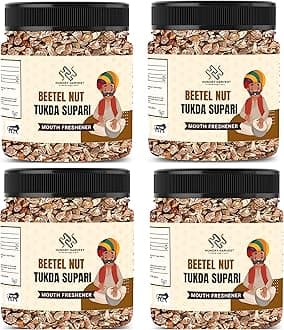 Hungry Harvest Supari Tukda/Betel Nut/Arecanut Bites |Kachhe Supari Tukda/Tukda Supari [Jar pack] (1 Kg (Pack of 4 of 250 Grams))