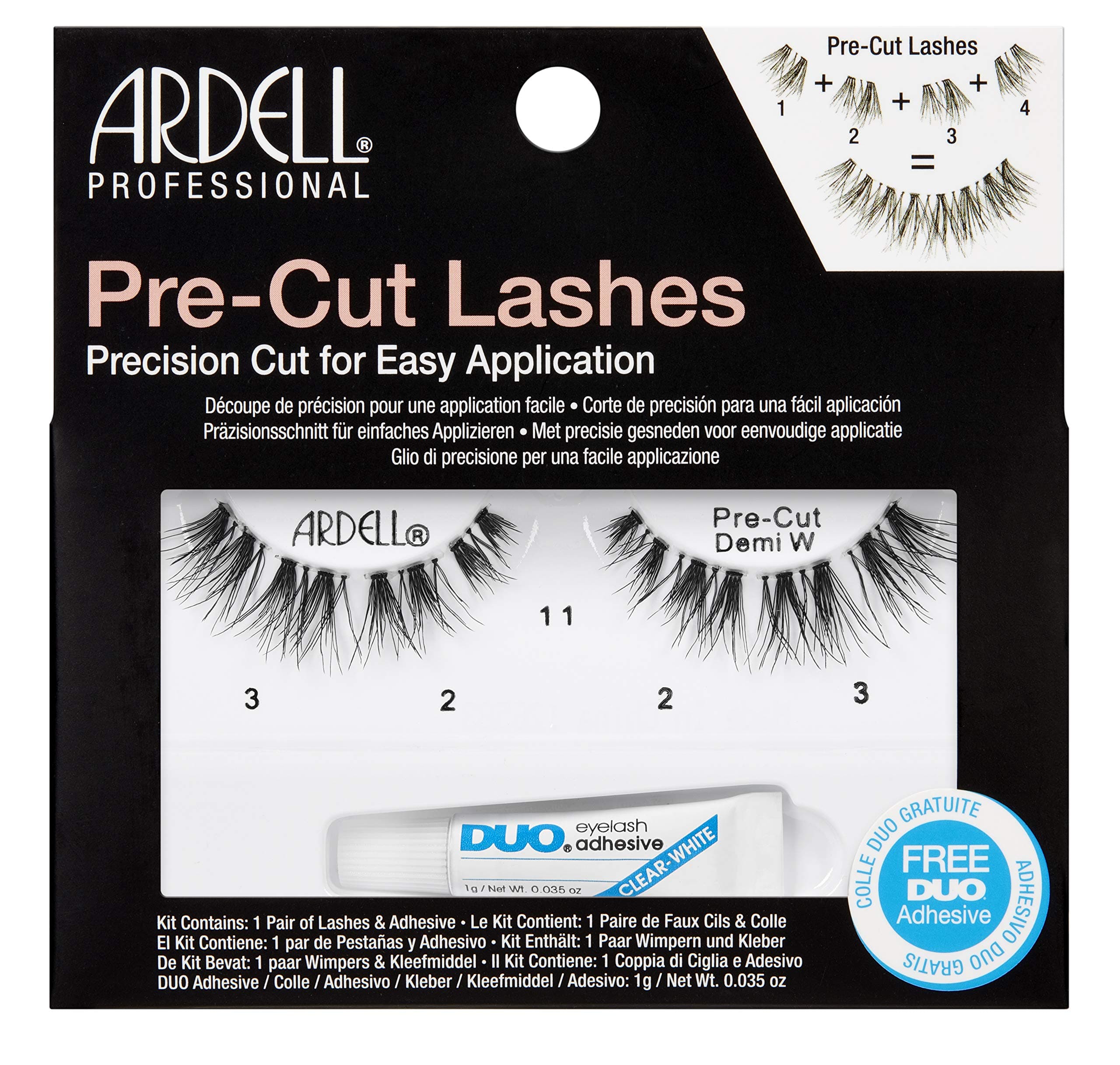 Pre-Cut Demi Wispies Lashes, Easy Application, Precision Cut Natural Look False Eyelashes, 1 Pack