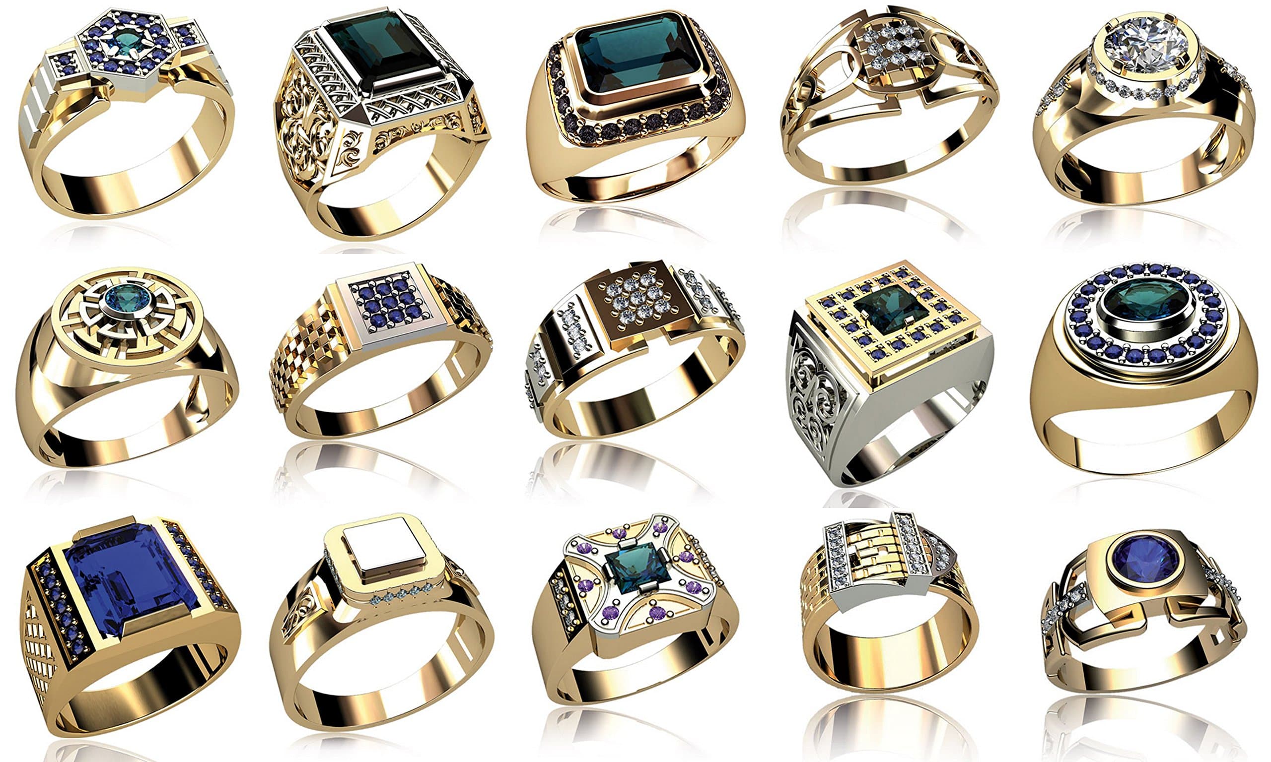 #m5_ Set of 15 pcs ring wax patterns for lost wax casting