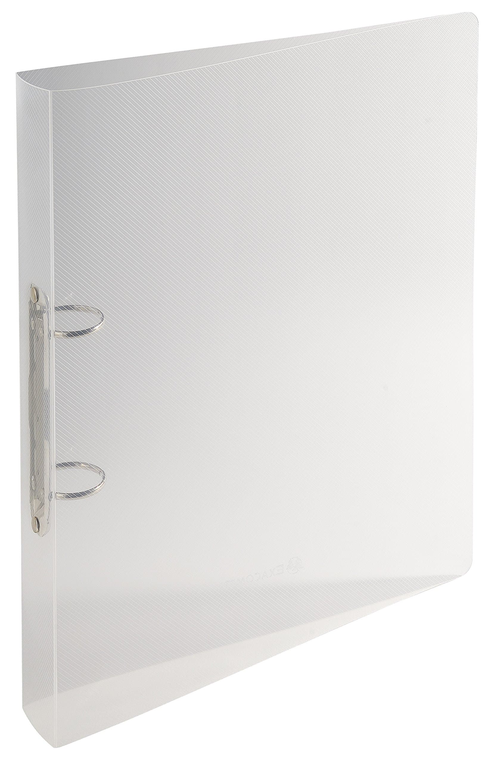 Exacompta PP Crystal Semi-Rigid Ring Binder, A4+, 2 Rings, 40mm Spine - Clear