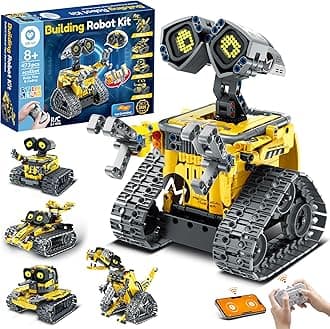 Sillbird Robot Building Kit with Remote Control for Boys Ages 8-14, STEM Coding Robotics Technic Toy Birthday Creative Gifts for Kids, Buildable 5in1 Models with 473 Pieces
