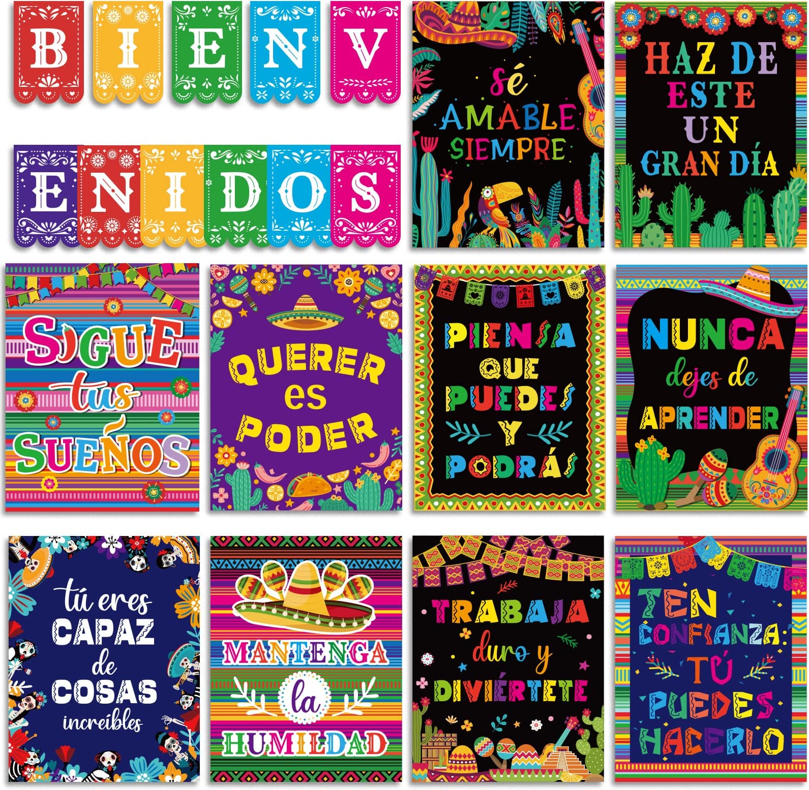Bienvenidos Inspirational Spanish Posters