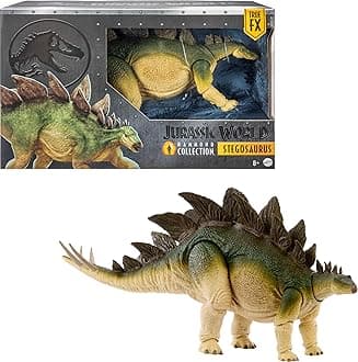 Jurassic World Hammond Collection Action Figure, Lost World Jurassic Park Stegosaurus, Carnivore Large Dinosaur Toy, Posable Wired Tail