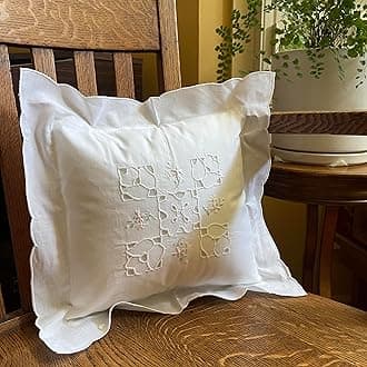 MODERN HEIRLOOM Clara Cutwork Embroidered Pillow Set, Includes 2 Pillows - White, 10 inches