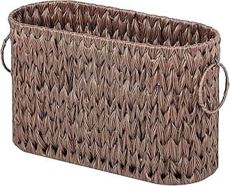 Toilet Paper Storage, Toilet Paper Basket for Bathroom, 6 Mega Rolls Holder with Storage, Waterproof Bathroom Storage Baskets, Brown