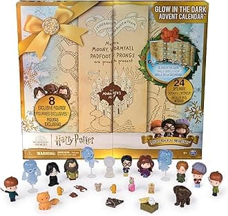 Wizarding World Harry Potter, Micro Magical Moments Glow in the Dark Advent Calendar 2024, 24 Surprise Toys, Festive Countdown Calendar for Ages 6+