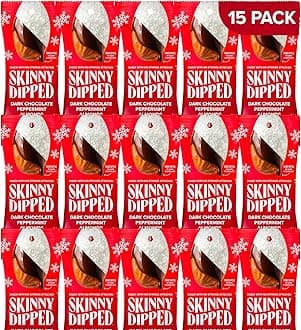 Dark Chocolate Peppermint Covered Almonds, Healthy Snack, Plant Protein, Gluten Free, 1.2 Ounce (Pack of 15)