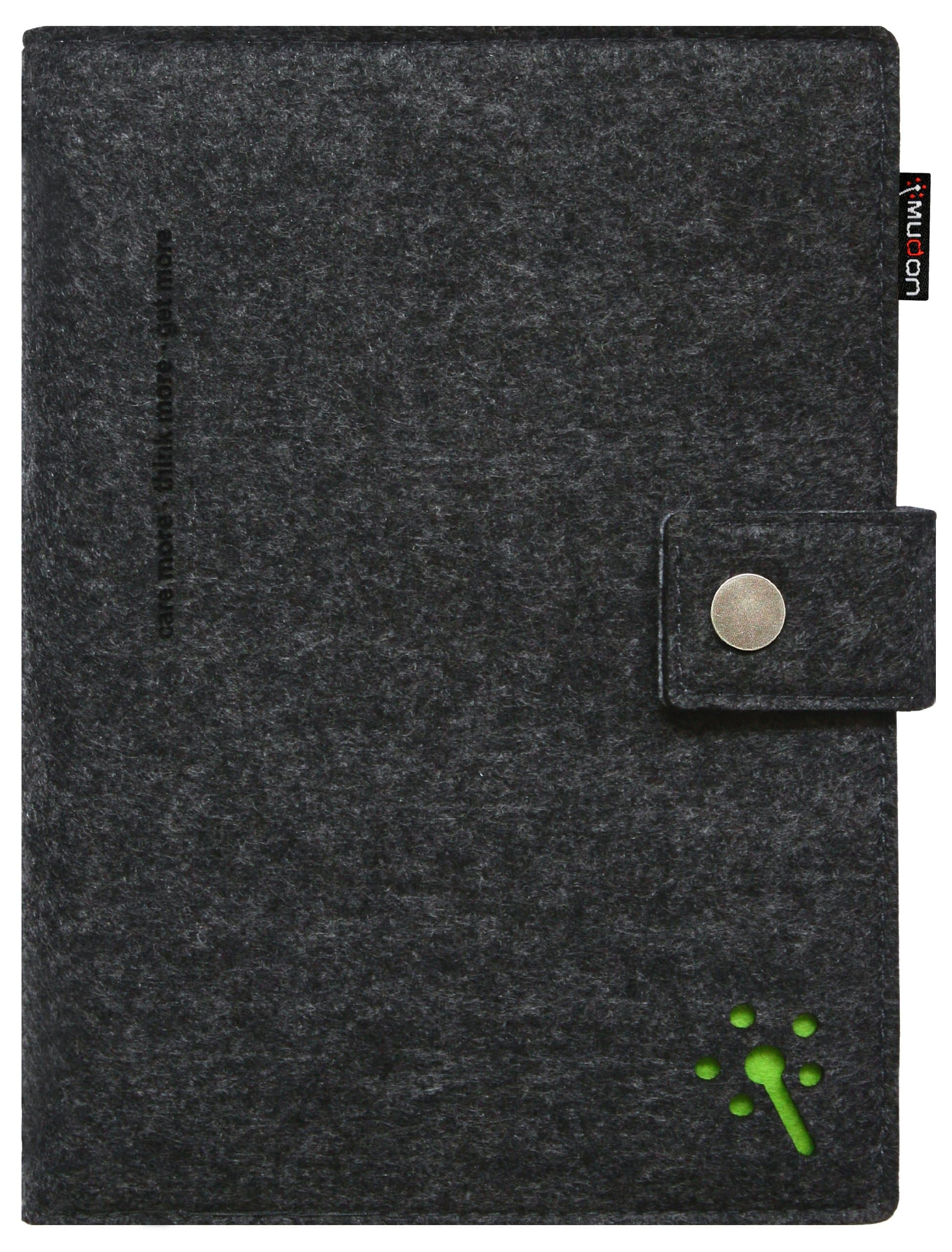 Mudon Partner Series Multifunctional Business Notebook, Felt, A5, 80 Pages (Dark Gray)