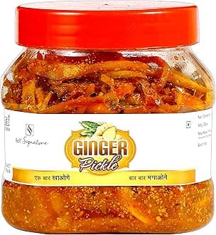 Self Signature Homemade Taste | Ginger Pickle | Pickle | Achar Pickle | Pickle Mix | Mix Pickle in Mustard Oil | Mix Achar (Ginger, 500 gm)
