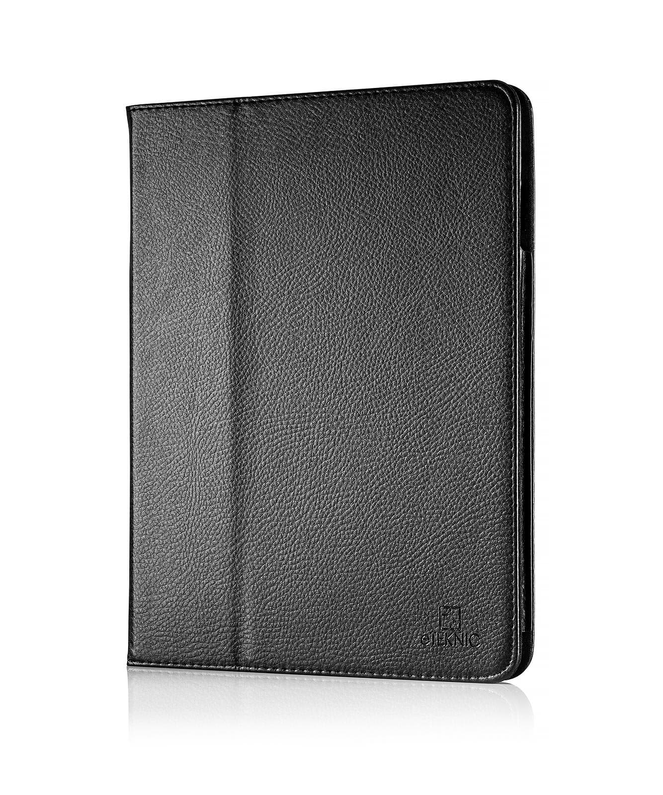 iPad 2/3/4 Case, eTEKNIC Black Leather Smart Case Cover, Auto Sleep/Wake Adjustable Stand Stylus Holder for Apple iPad 2/3/4 [Onyx Series]