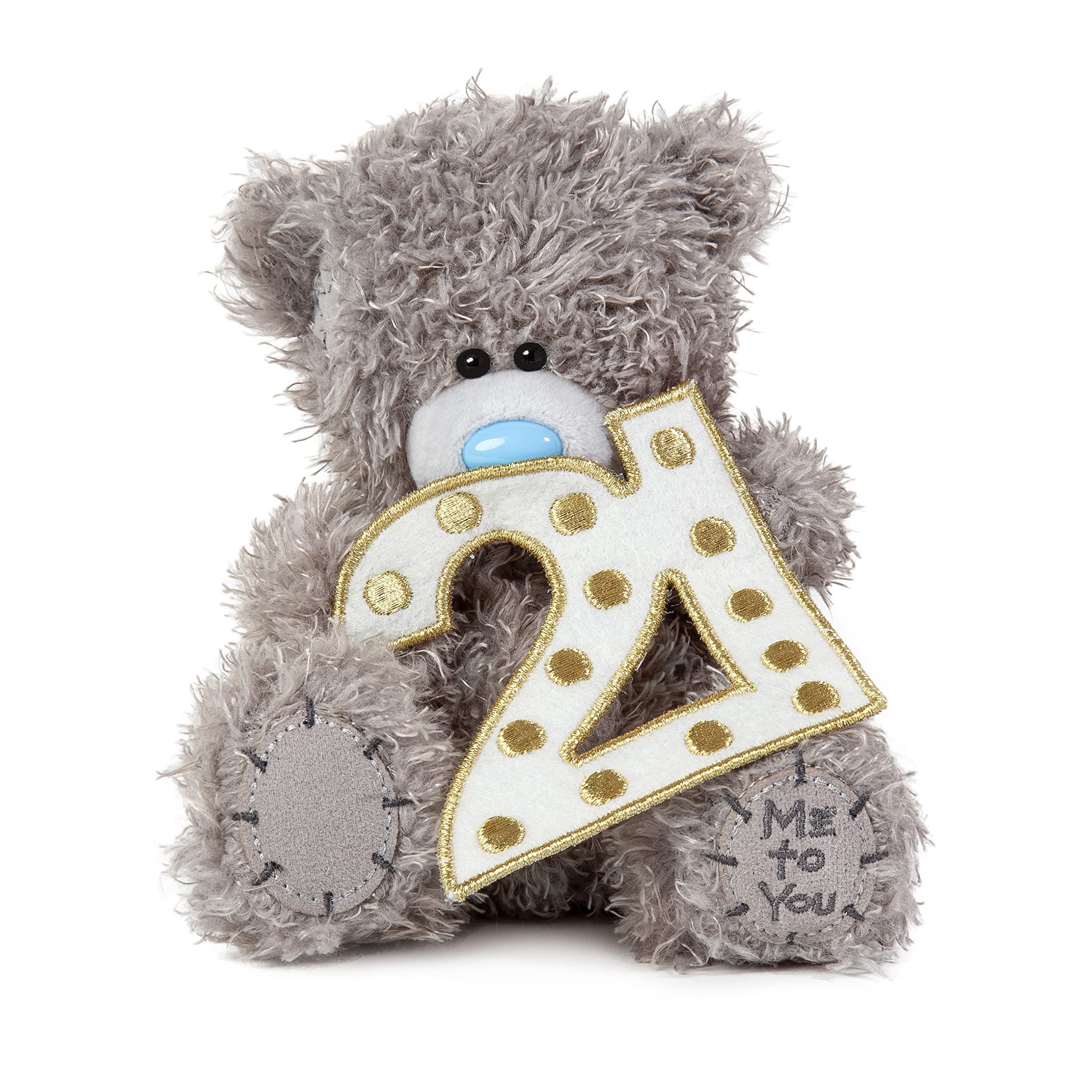 Me to You Tatty Teddy 21st Lightbox Effect Bear - Official Collection, Grey, Gray