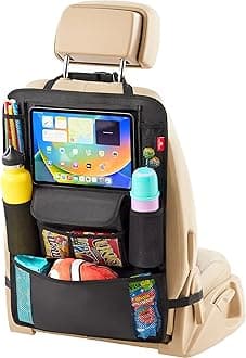 Helteko Car Seat Organizer, Ultra Version Kids Backseat Car Organizers and Storage, Waterproof Back Seat Protector Kick Mats with Tablet Holder 12 in, Car Accessories Interior and Travel Essentials.