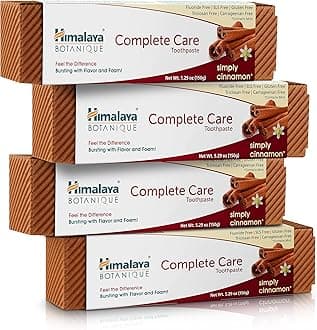 Botanique Complete Care Toothpaste with Natural Cinnamon and Mint | Gives Freshness and a Cooling Effect| Herbal Extracts Makes Teeth Whiter- 150g (Pack of 4)