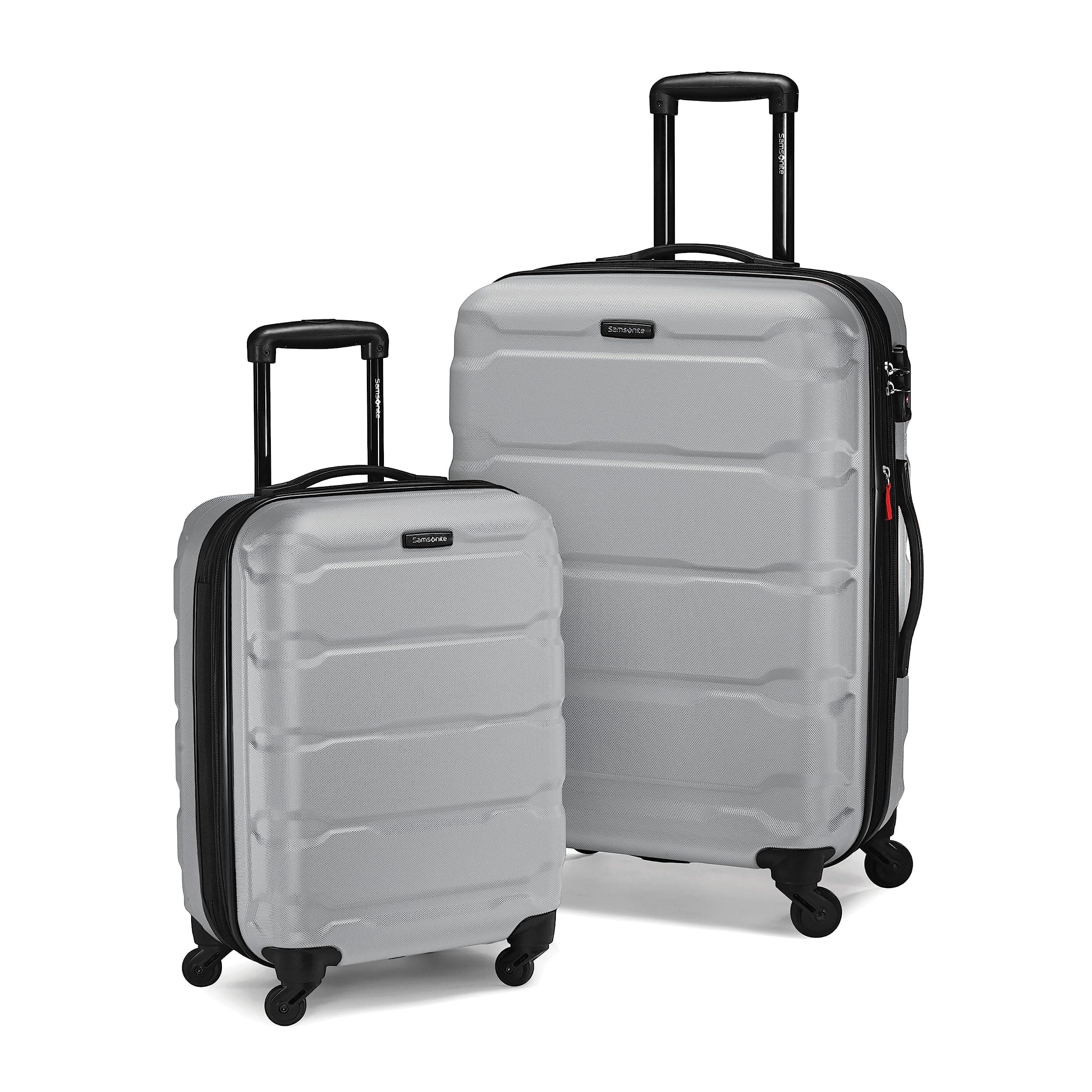 Samsonite Omni PC Hardside Expandable Luggage with Spinner Wheels, Silver, 2-Piece Set (20/24), Omni Pc Hardside Expandable Luggage with Spinner Wheels