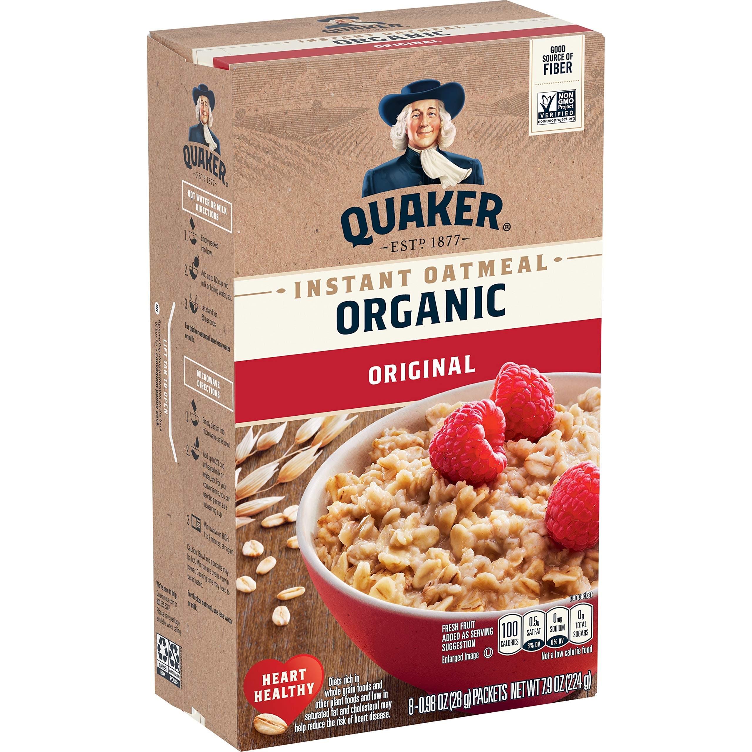 Instant Oatmeal, Organic Regular, 7.9 Oz (Packaging May Vary)