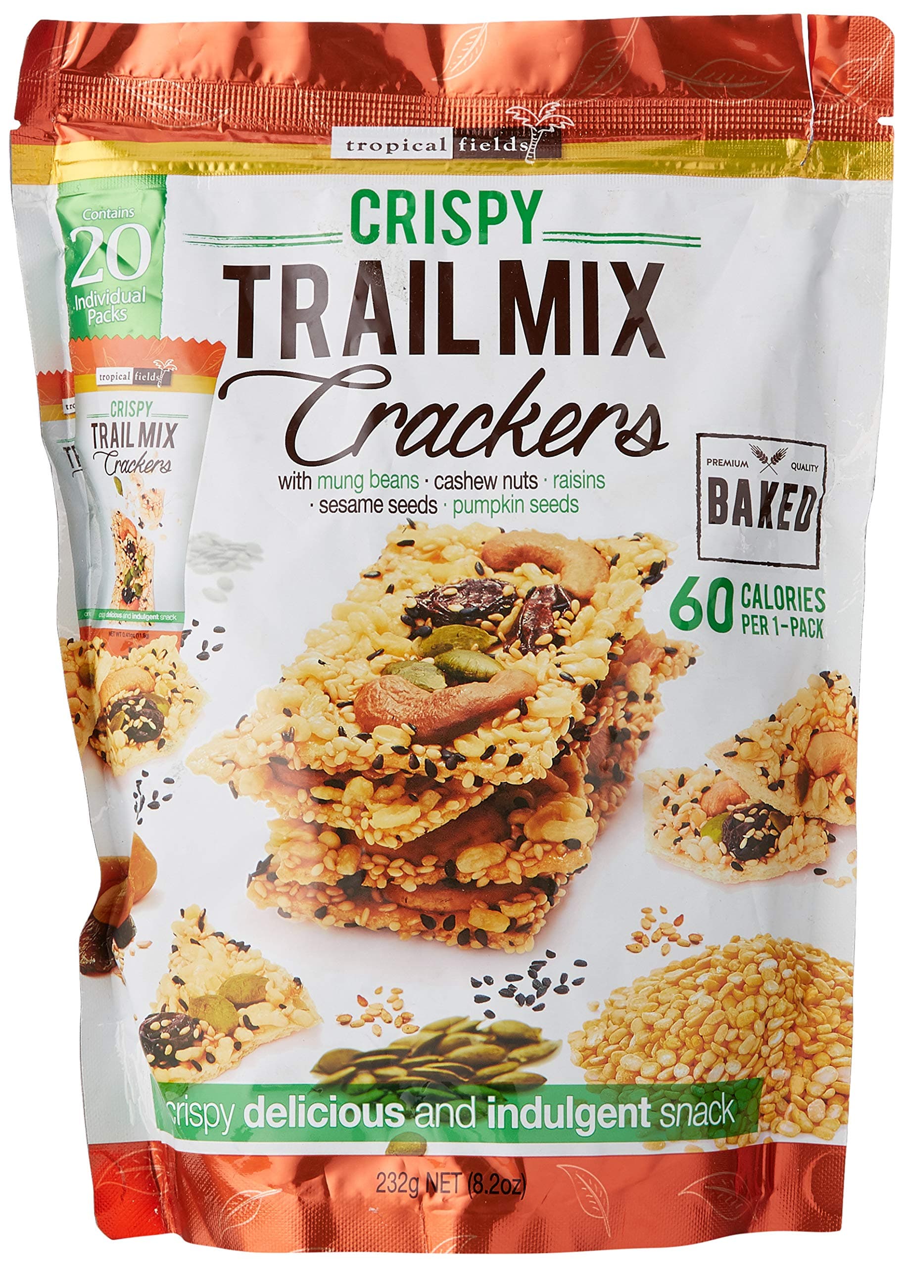 In Season Snacks Crispy Trail Mix Crackers 20 Pack (232g), 8.2