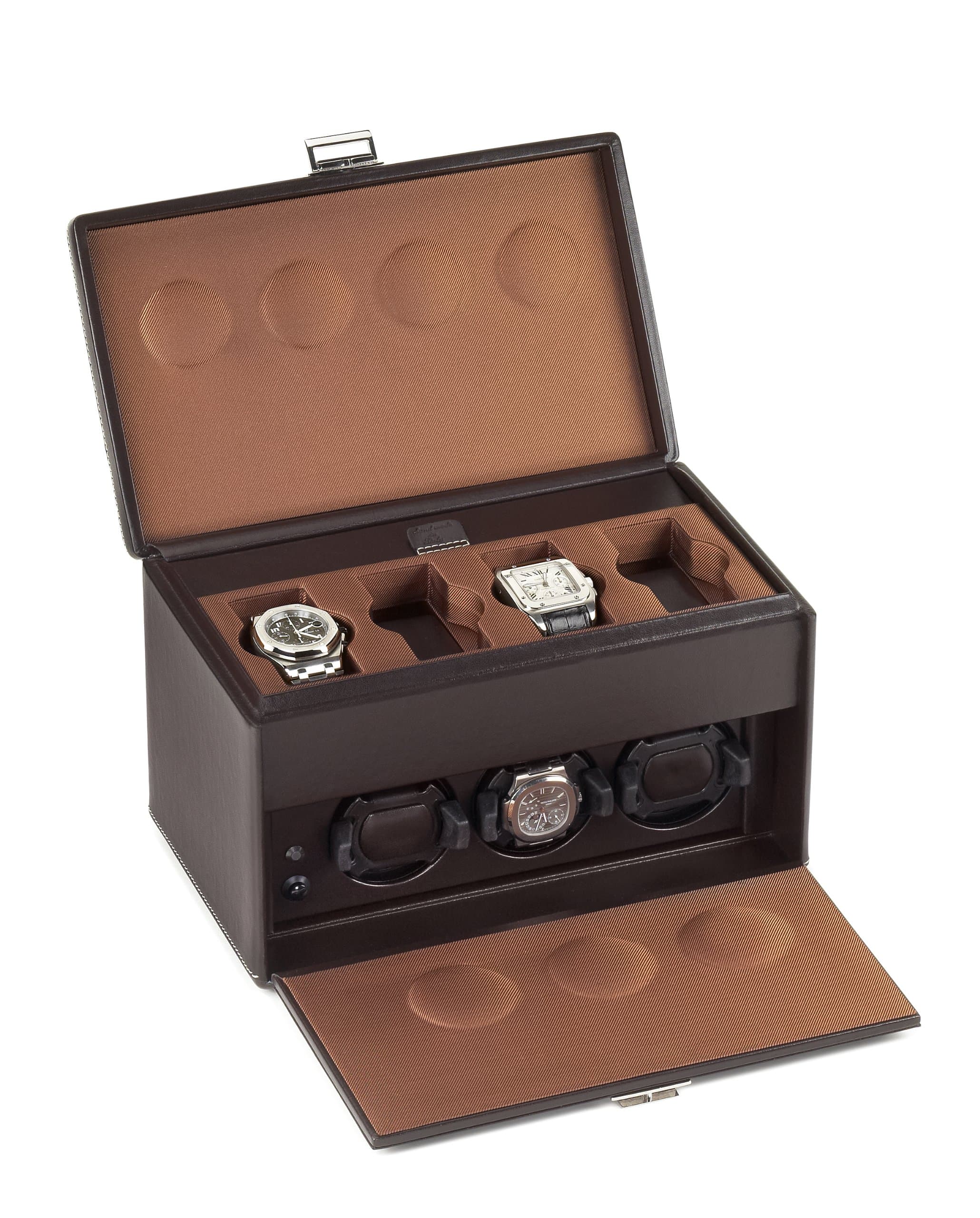 7RT OS 3 Watch Winder With 4 Watch Storage