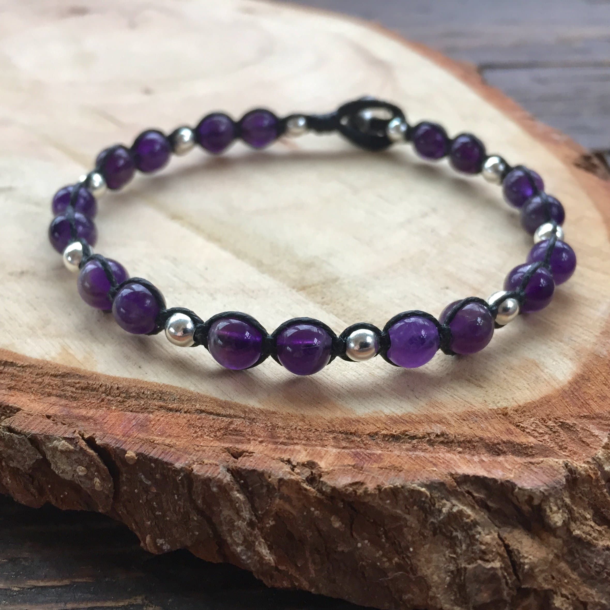 Amethyst Macrame Bracelet