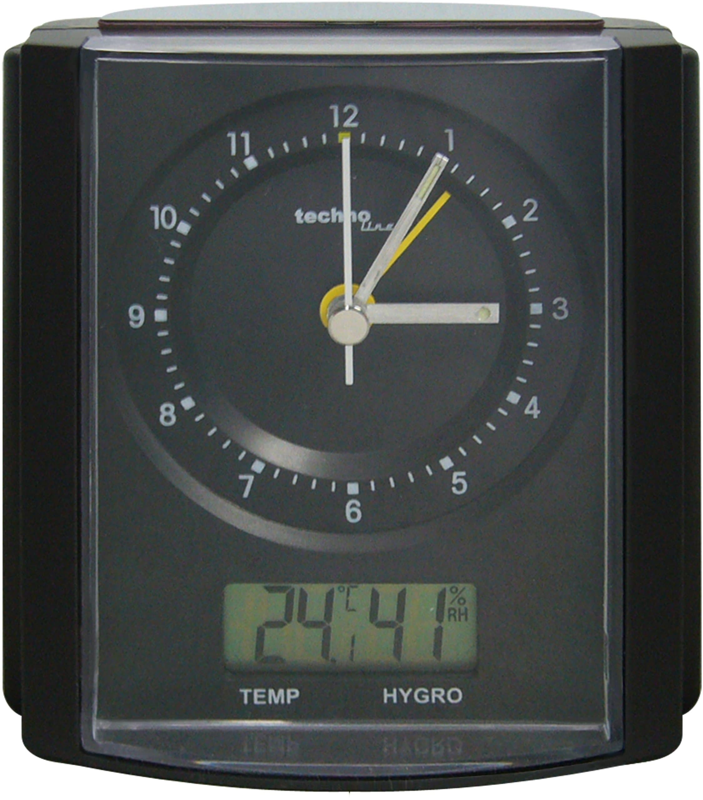 TechnolinePremium WT 770 Alarm Clock Radio-Controlled Matte/Chromed Black