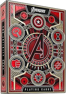 theory11 Avengers Red Edition Premium Playing Cards - Marvel Studios' The Infinity Saga Deck