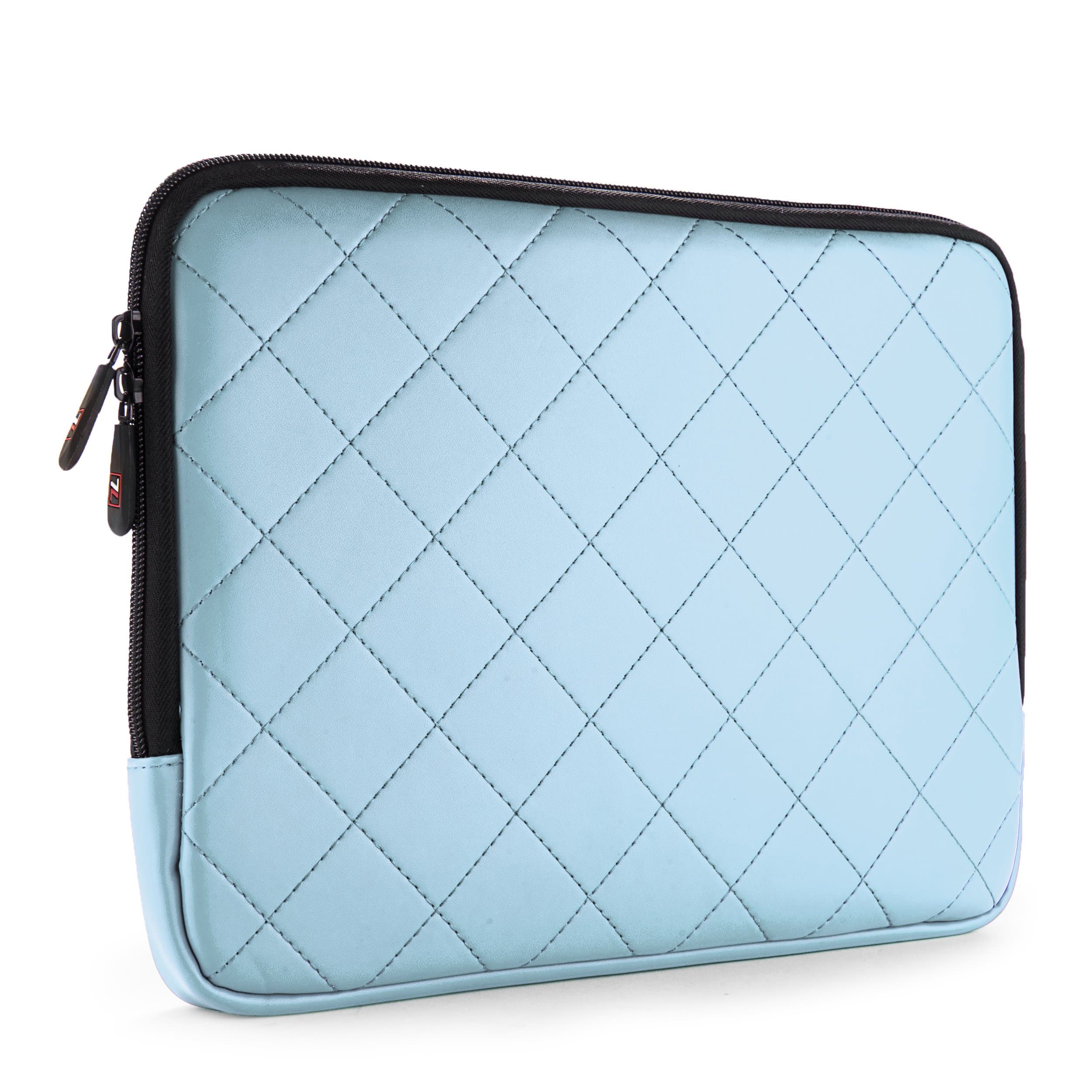 SumacLife Diamond Quilted PU Leather Sleeve for Microsoft Surface Pro 3 12 inch Tablet, Laptop (Sky Blue)