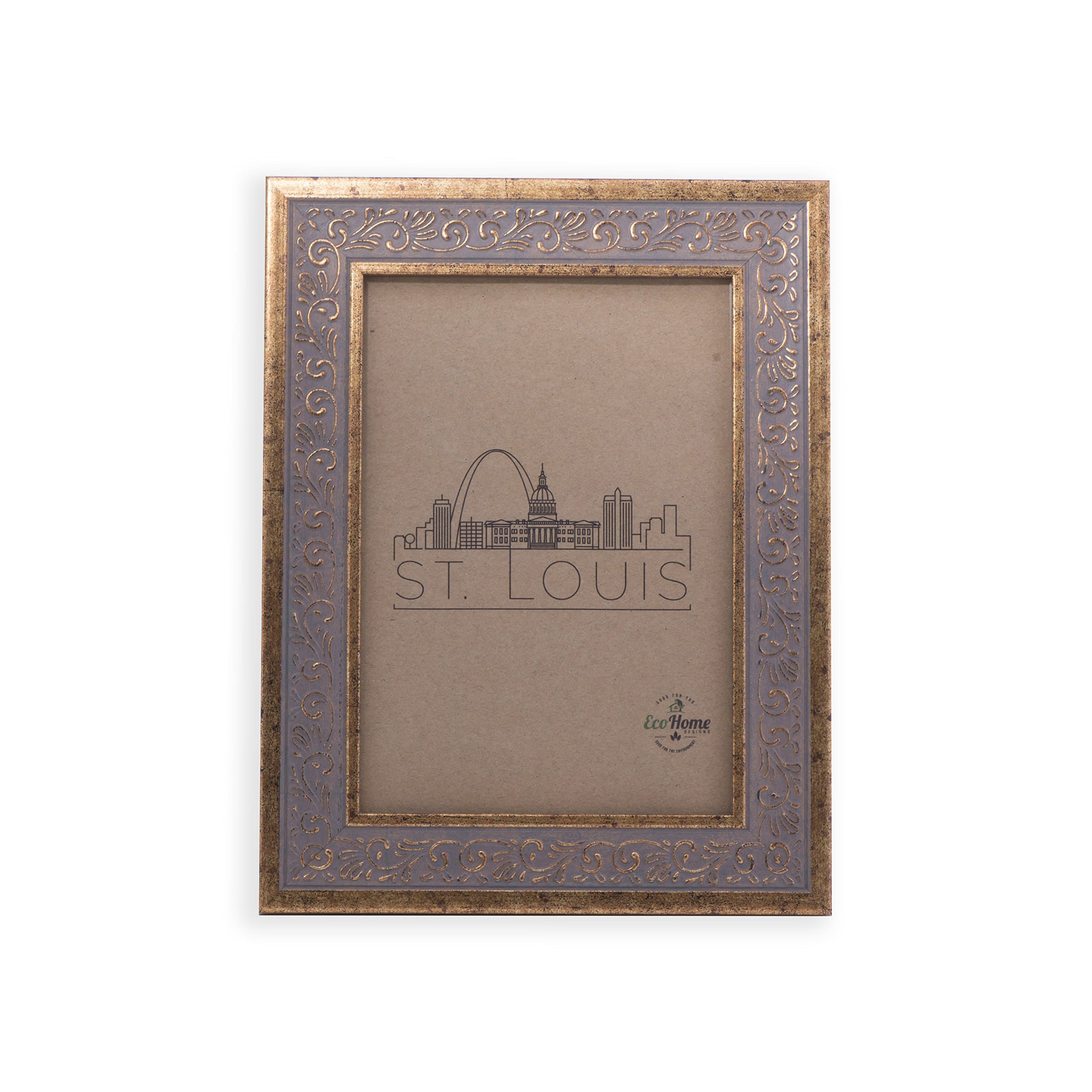 4x6 Picture Frame Ornate Antique Gold - Mount Desktop Display, Frames by EcoHome