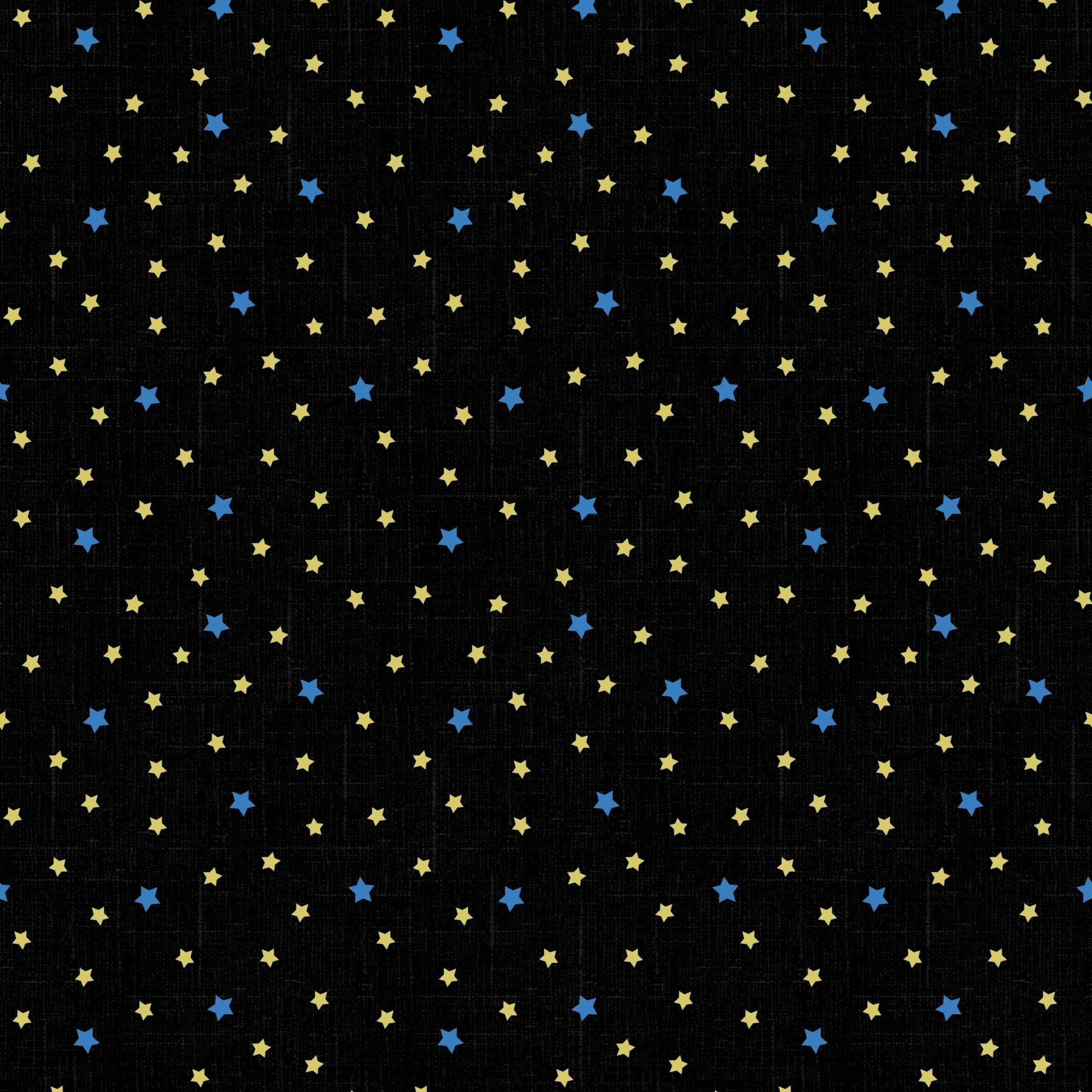 Michael Miller Blinking Stars, Black 15 Yard Bolt
