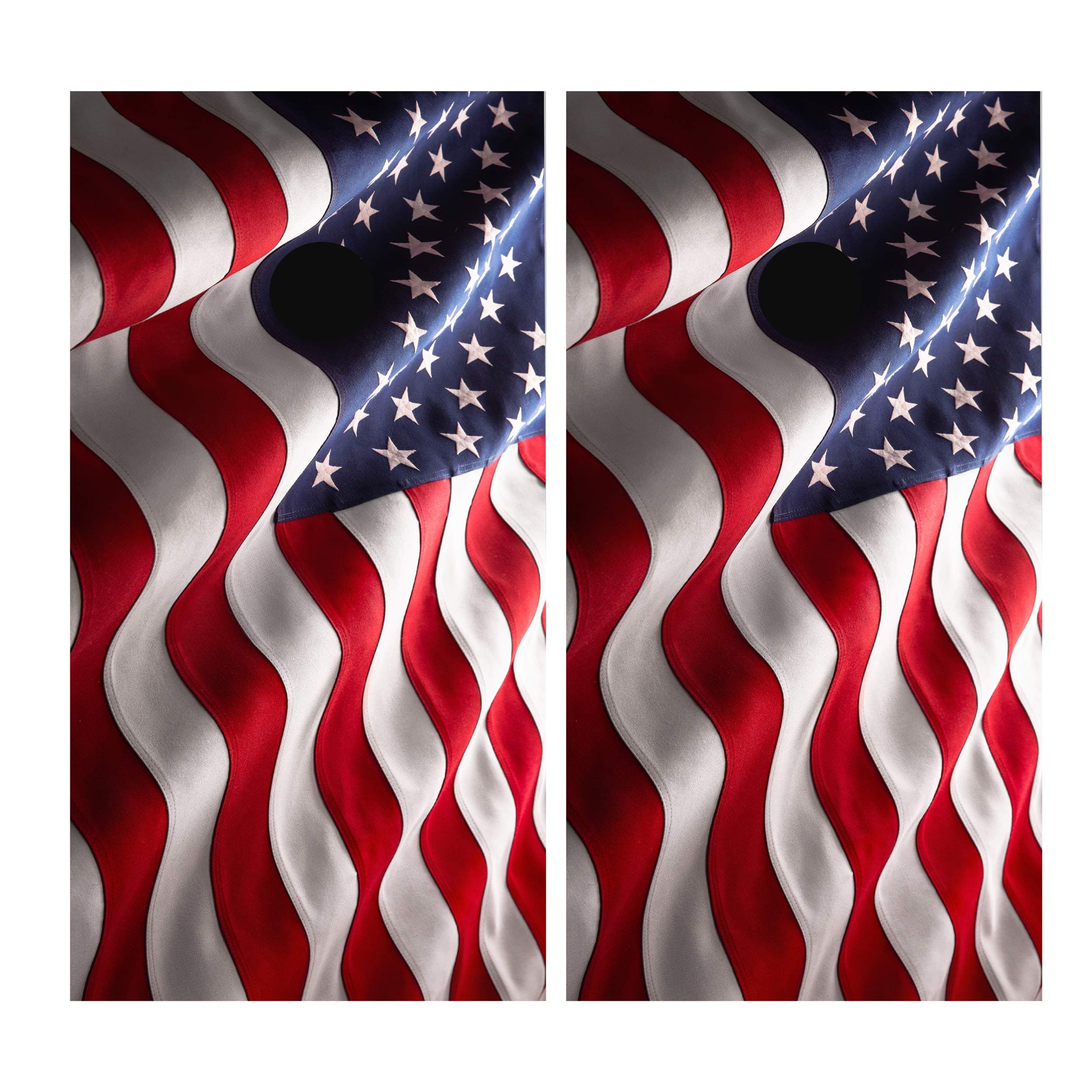 Tower Decals Wavy American Flag Cornhole Board Wrap Vinyl