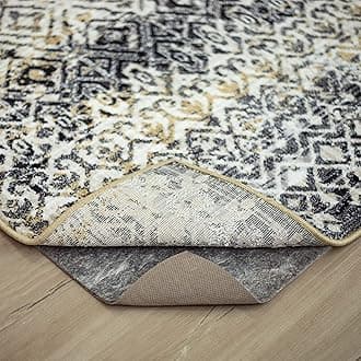 Mohawk Home Non Slip Rug Pad 7' 8" x 10' 4" - 1/2" Thick Felt + Latex Rubber Gripper - Dual Surface Cushion for Hardwood, Carpet, Tile Floors, Made in USA