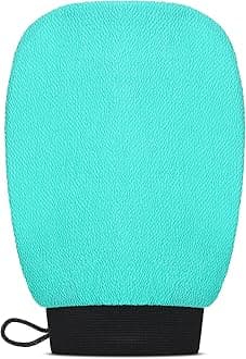 Valitic Exfoliating Glove for Body Scrub - Body Scrubber Exfoliator Mitt for Use at Shower or Bath - Exfoliating Body & Face Dead Skin Remover - Korean Style Exfoliating Women & Men Washcloth -Single Turquoise
