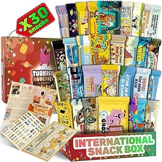 International Snack Box, Unique Experience with Universal Exotic Candies and Treats from around the World, Gift-Ready Foreign Foods in Packages Inspired by European, Japanese and Korean Cultures