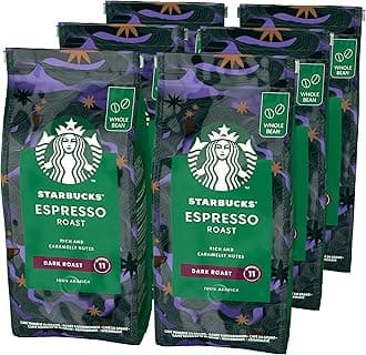 Espresso Roast, Dark Roast, Whole Bean Coffee 200g (Pack of 6)