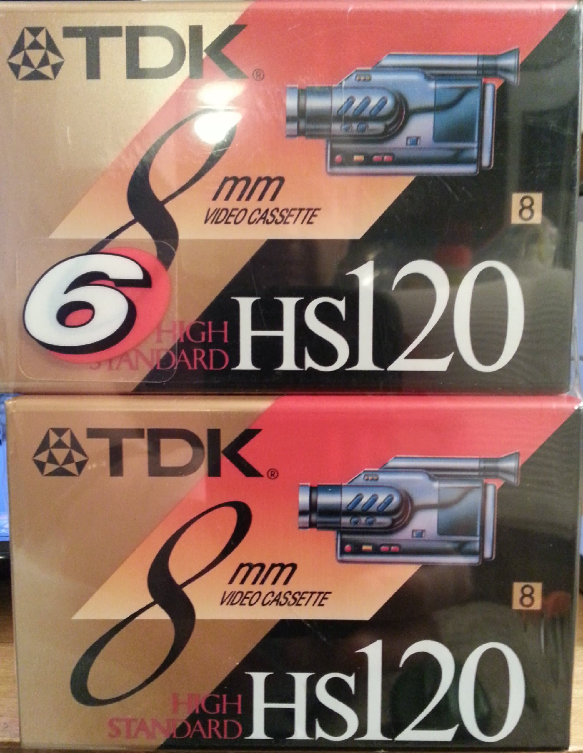 8mm Video Cassette HS 120 6 pack