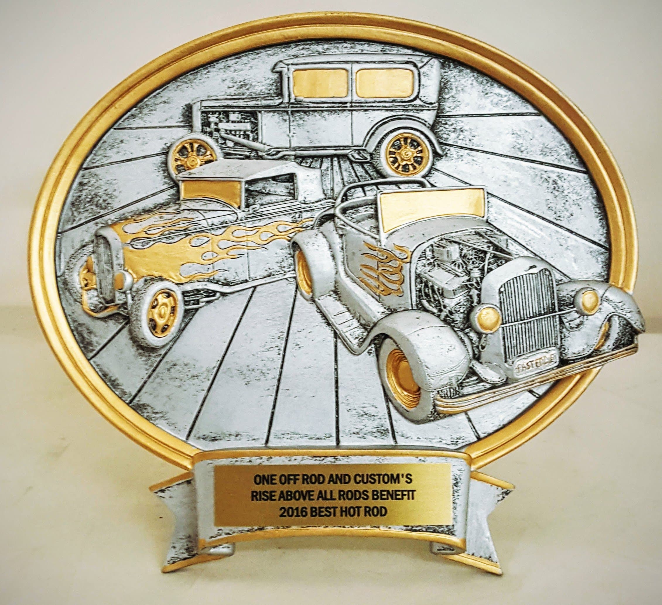 Hot Rod Theme Resin Trophy Use For Car Shows