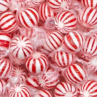 Jumbo Mint Balls 2-Pound Bag | Hard Candy with Classic Peppermint Flavor | Old Fashioned Candy for Holiday Buffets and Office Bowls | Individually Wrapped Party Favors