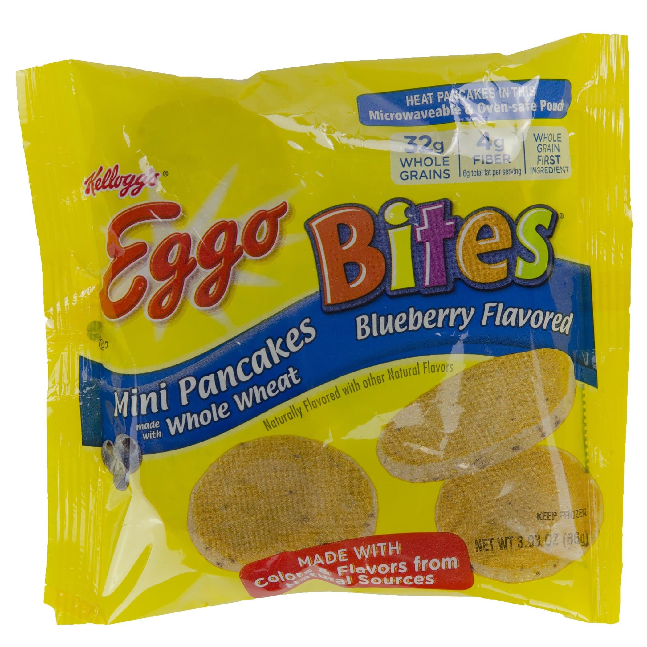 Kellogg's Eggo Blueberry Pancake Bites, 3.03 oz, (72 count)